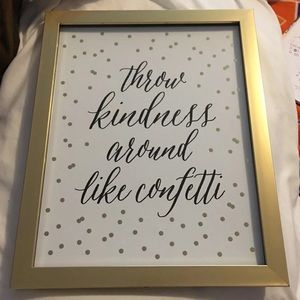 Gold, white and black picture frame